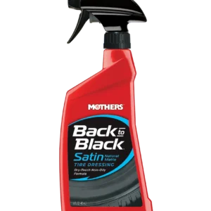 Renovador de neumáticos Mothers Back-to-Black Tire Satin 16 oz con acabado satinado y protección para el caucho.