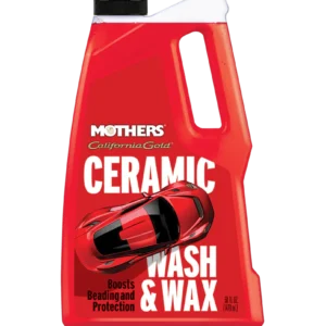 Shampoo Cerámico Mothers California Gold Ceramic Wash & Wax 50 oz con tecnología SiO₂ para lavar y proteger la pintura.