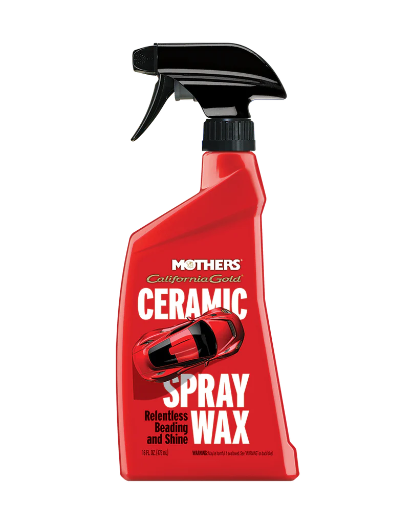 Cera Cerámica en Spray Mothers California Gold Ceramic Spray Wax 16 oz con tecnología SiO₂ para proteger la pintura del automóvil.